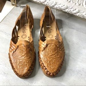 Leather huarache sandals
